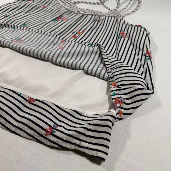 Abercrombie Kids Girls size 11/12 Tank Top Striped Floral Layers - Picture 2 of 7
